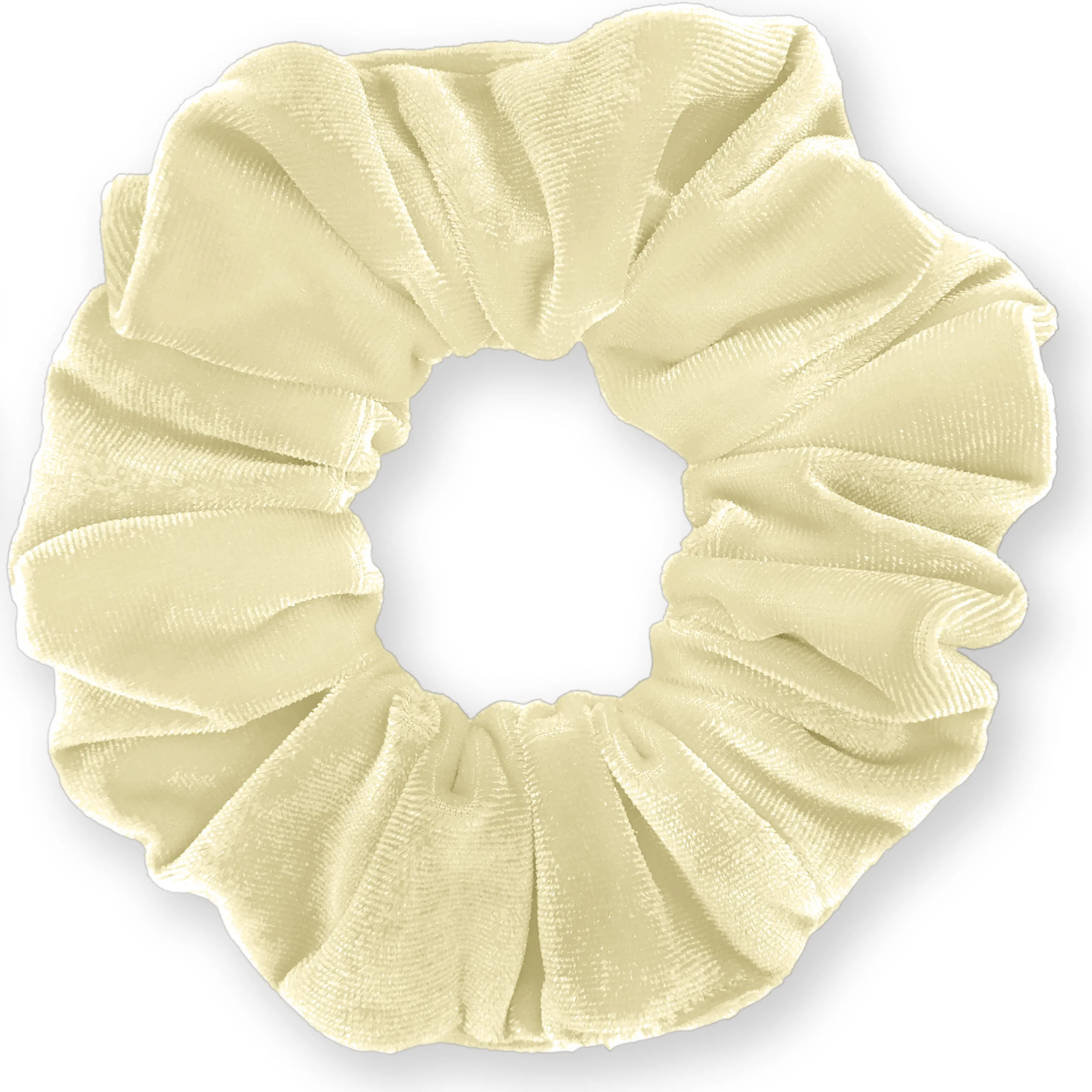 Plush Velvet Scrunchie Available in 3 Sizes Made in the USA Ivory