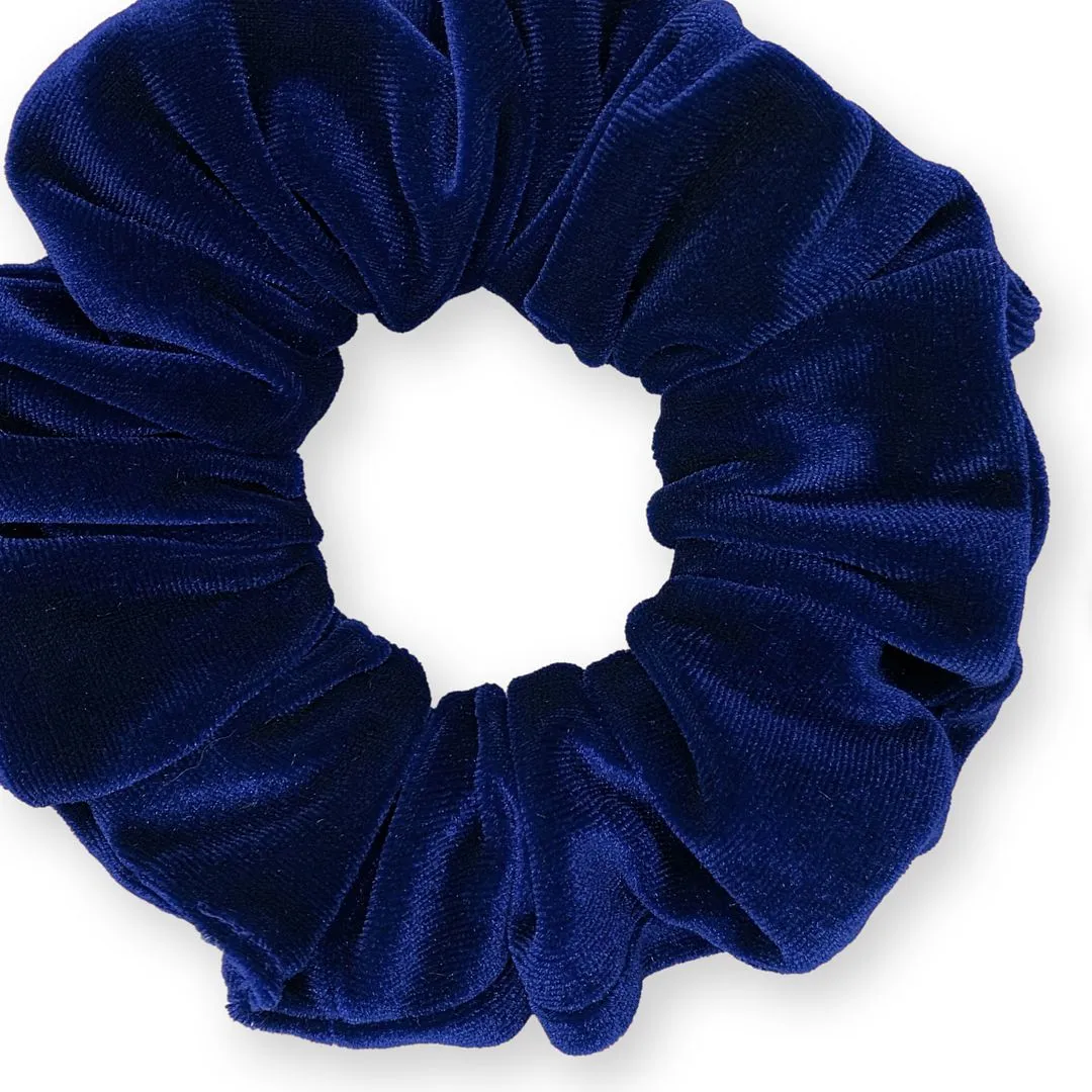 Plush Velvet Scrunchie Available in 3 Sizes Made in the USA Navy
