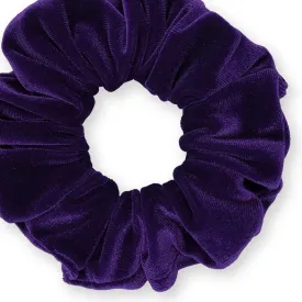 Plush Velvet Scrunchie Available in 3 Sizes Made in the USA Purple Dark