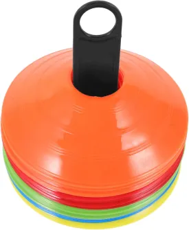 Portable Soccer Cones Set 12 Training Discs Professional Agility Cones for Football Outdoor Sports Obstacle Bright