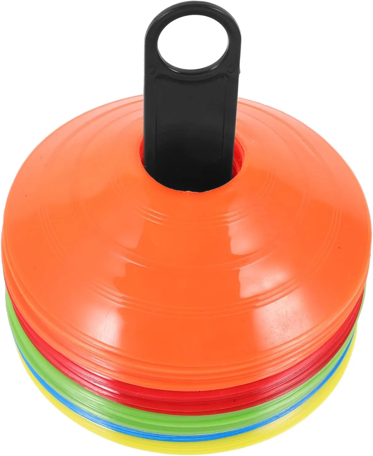 Portable Soccer Cones Set 12 Training Discs Professional Agility Cones for Football Outdoor Sports Obstacle Bright