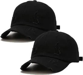 Quanhaigou 2 Pack Unisex Baseball Cap,Dad Golf Hats,Adjustable Polo Hat for Men Women