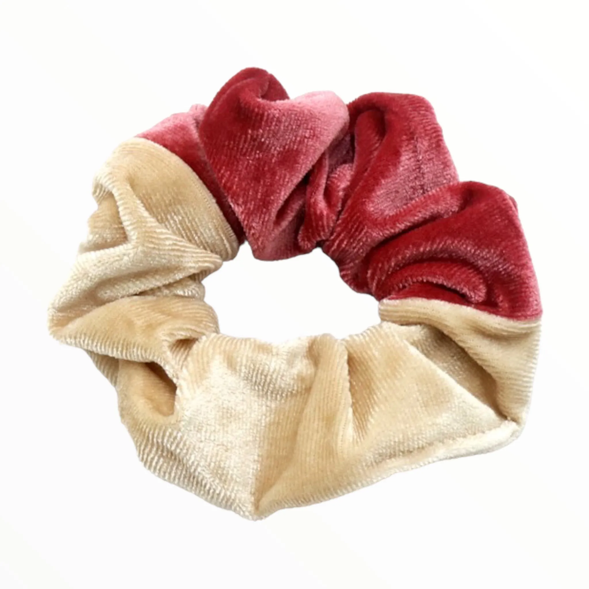 Set 2 scrunchies haarelastieken velvet duo colors