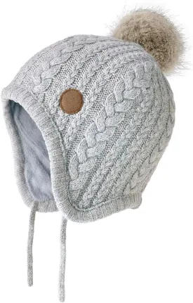 SOMALER Toddler Baby Boys Girls Winter Hat Kids Ear Flap Warm Fleece Lined Knit Beanie Fur Pom Hat