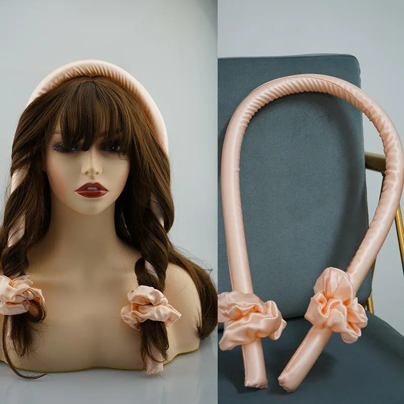 Tan silk hair curler