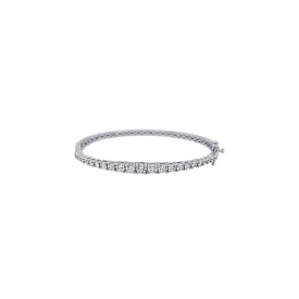 Tennis Bangle with Cubic Zirconia in Sterling Silver