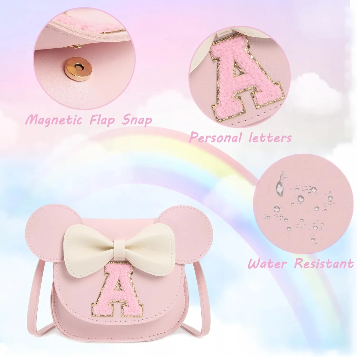 Toddler Purse for Girls Birthday Gift, Little Girls Purse Kids Wallet Mouse Crossbody Bag Gift Set