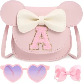 Toddler Purse for Girls Birthday Gift, Little Girls Purse Kids Wallet Mouse Crossbody Bag Gift Set