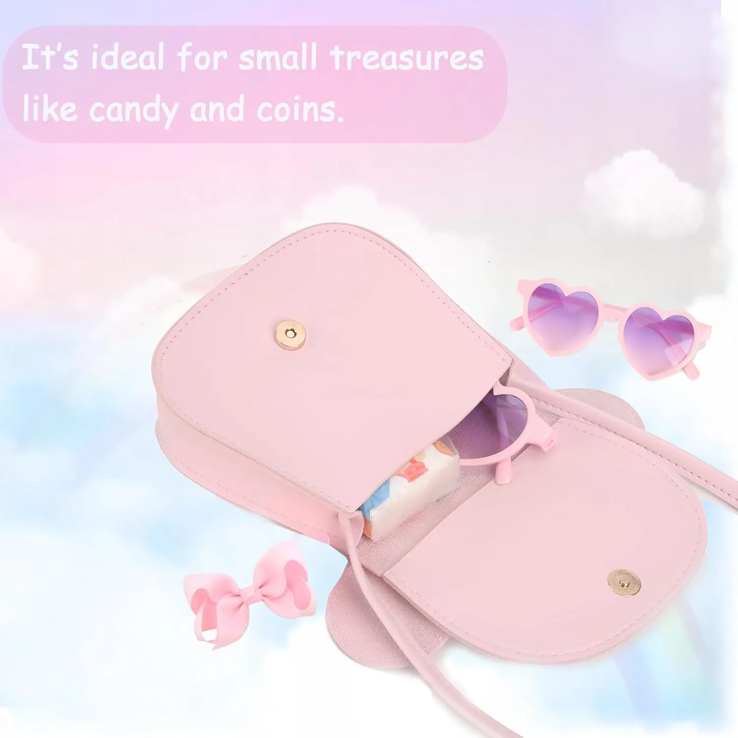 Toddler Purse for Girls Birthday Gift, Little Girls Purse Kids Wallet Mouse Crossbody Bag Gift Set