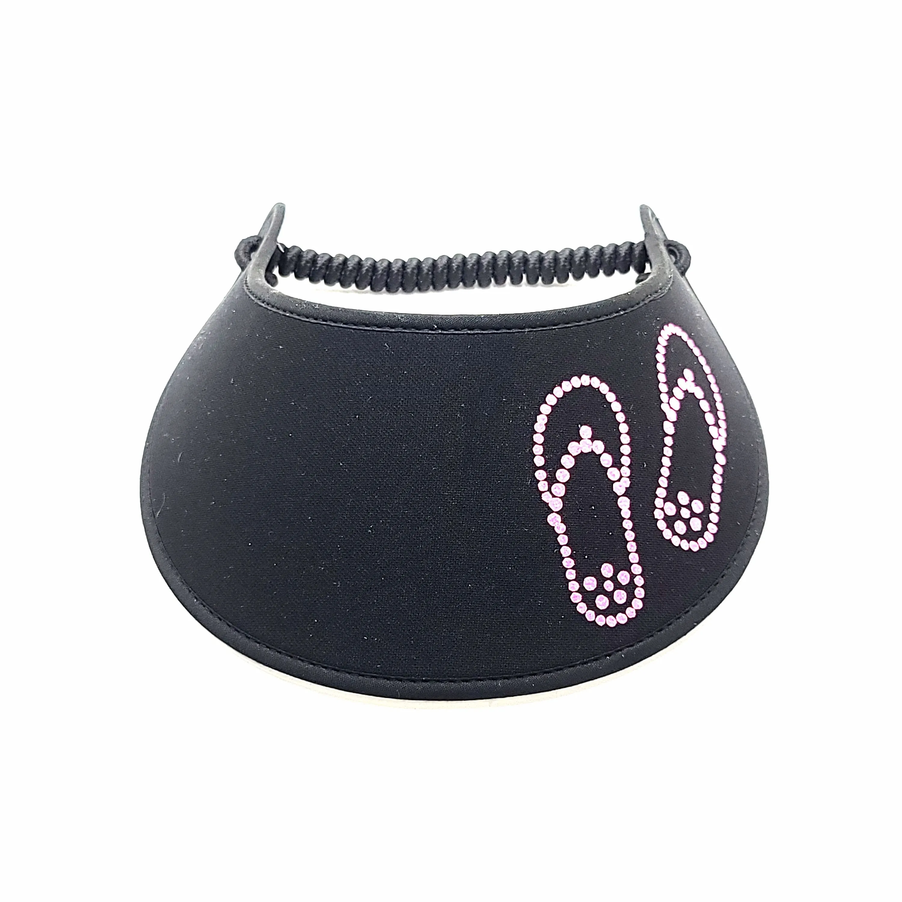 Trimmed Glitter Patterns Paws, Cross, and Sandals Foam Sun Visor