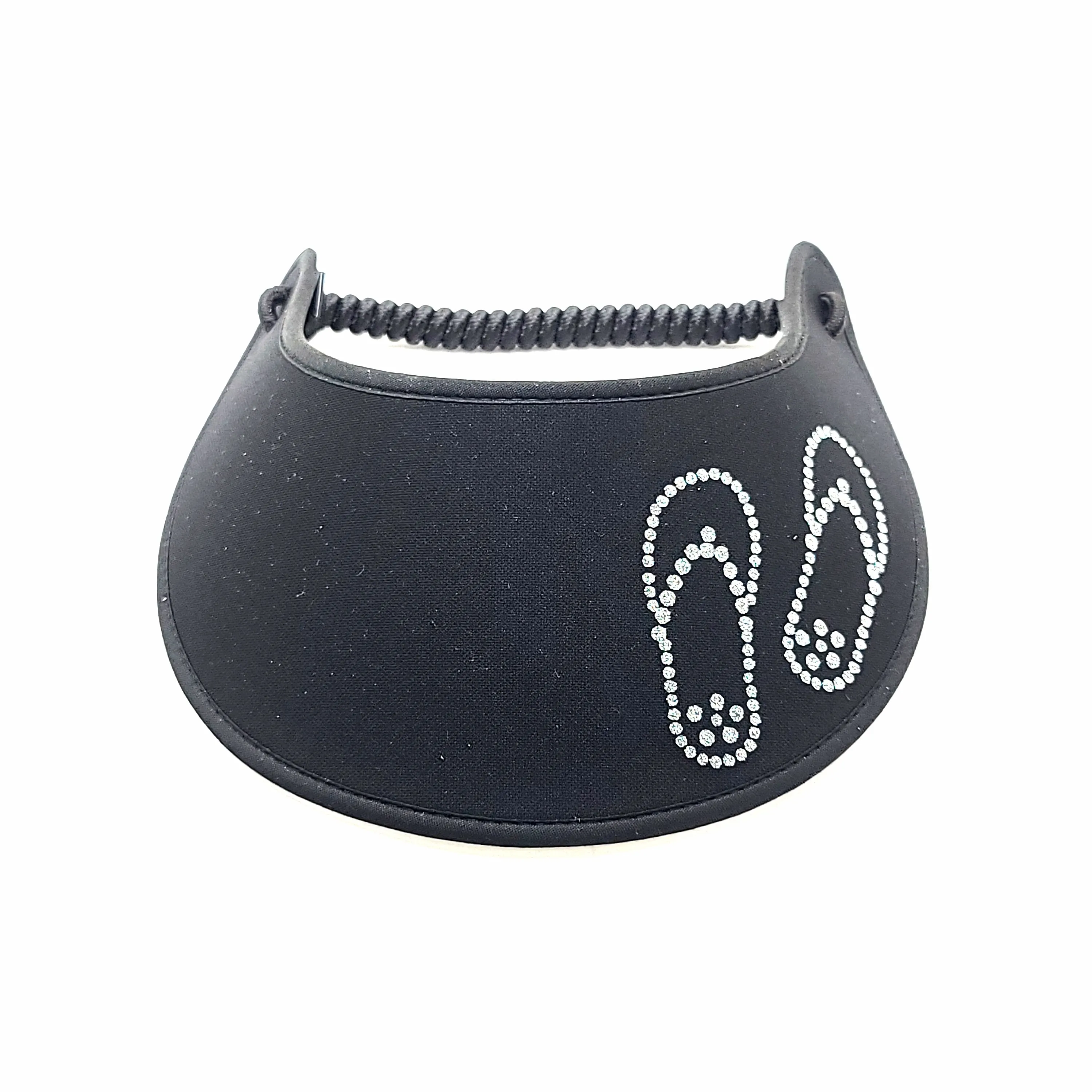 Trimmed Glitter Patterns Paws, Cross, and Sandals Foam Sun Visor