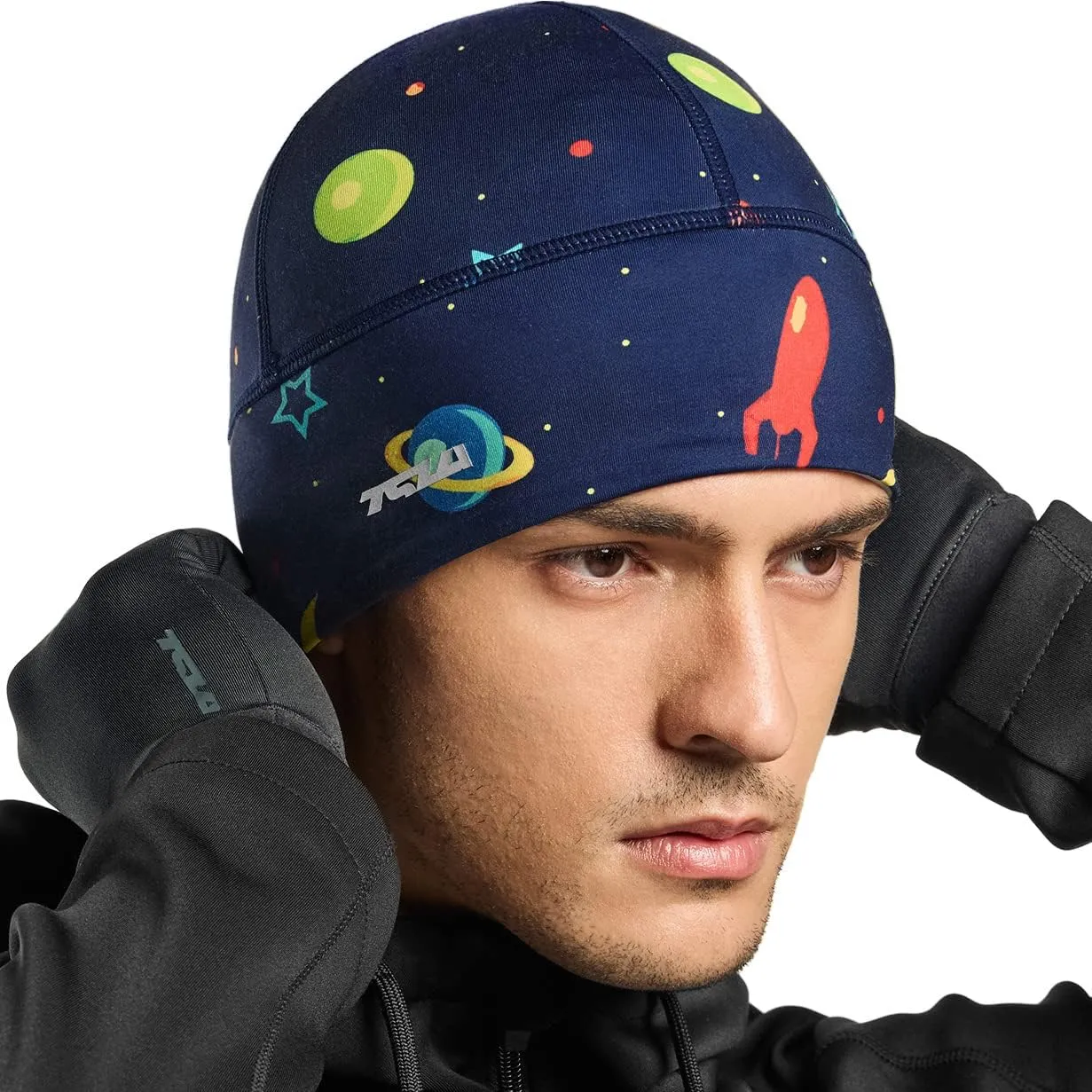 TSLA Men and Women Thermal Fleece Skull Cap, Winter Ski Cycling Under Helmet Liner, Running Beanie Hat