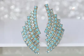 TURQUOISE AQUAMARINE EARRINGS