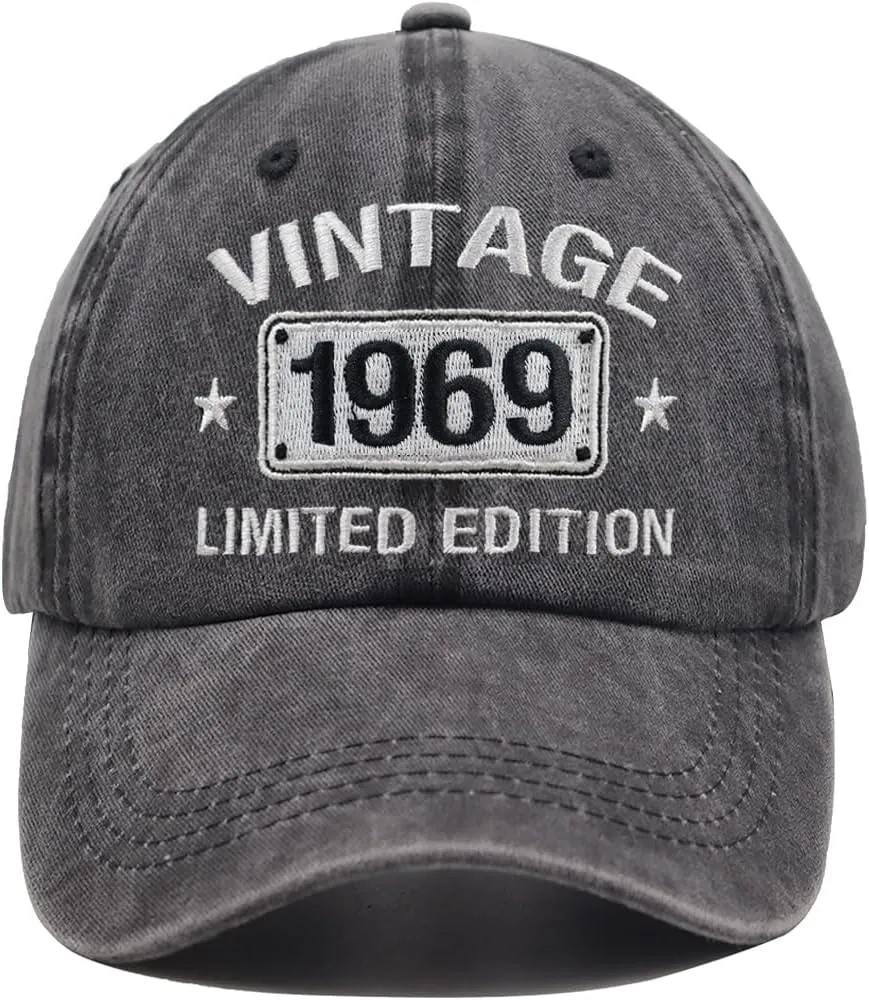 Vintage 1974 1973 1972 1971 1970 1969 1968 1967 1966 1965 Limited Edition Adjustable Embroidered Baseball Cap