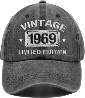 Vintage 1974 1973 1972 1971 1970 1969 1968 1967 1966 1965 Limited Edition Adjustable Embroidered Baseball Cap