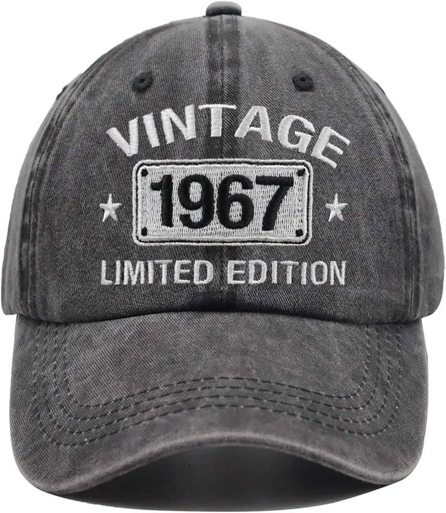 Vintage 1974 1973 1972 1971 1970 1969 1968 1967 1966 1965 Limited Edition Adjustable Embroidered Baseball Cap