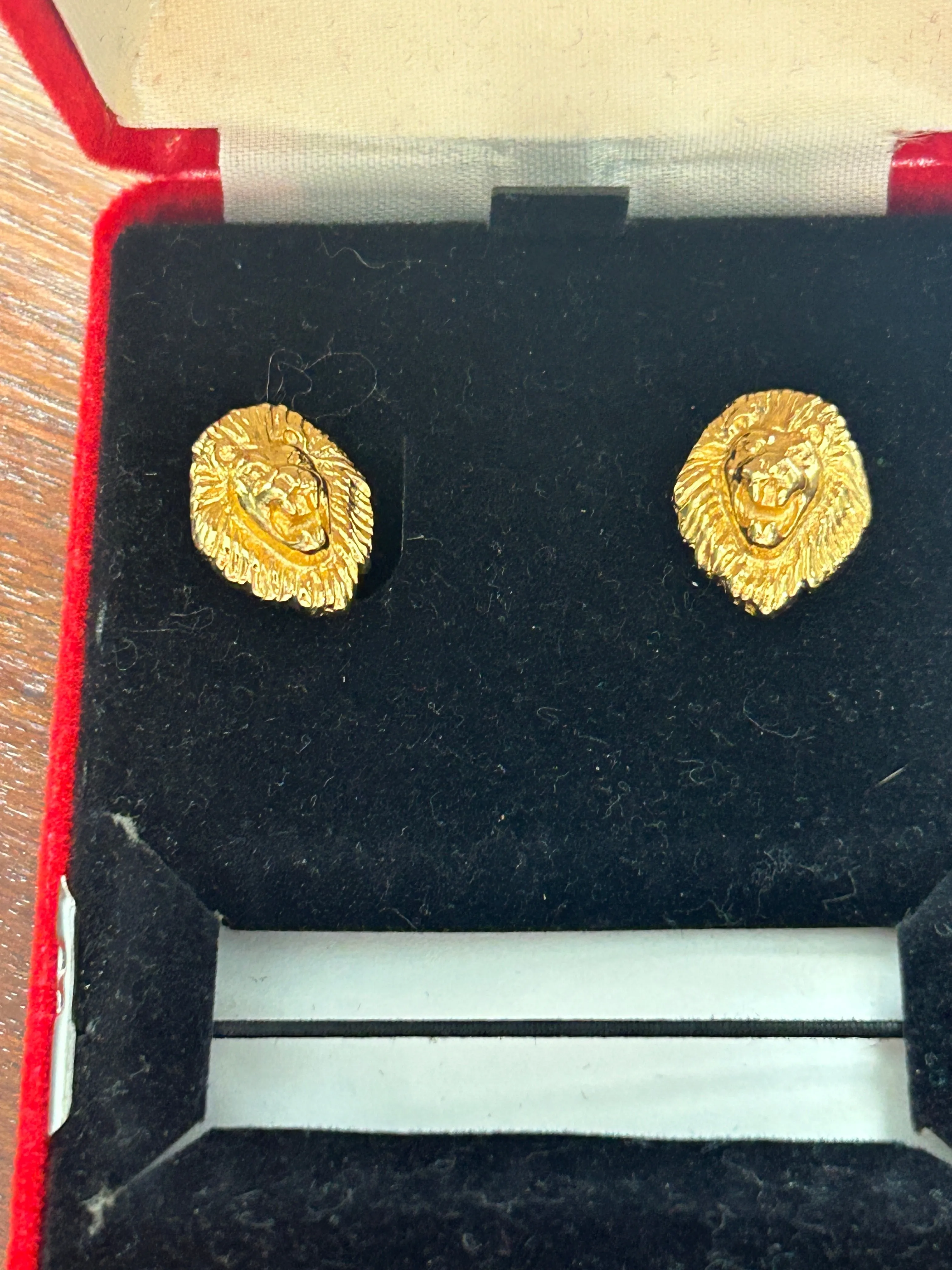 Vintage Kenneth Jay Lane KJL Lion Clip on Earrings