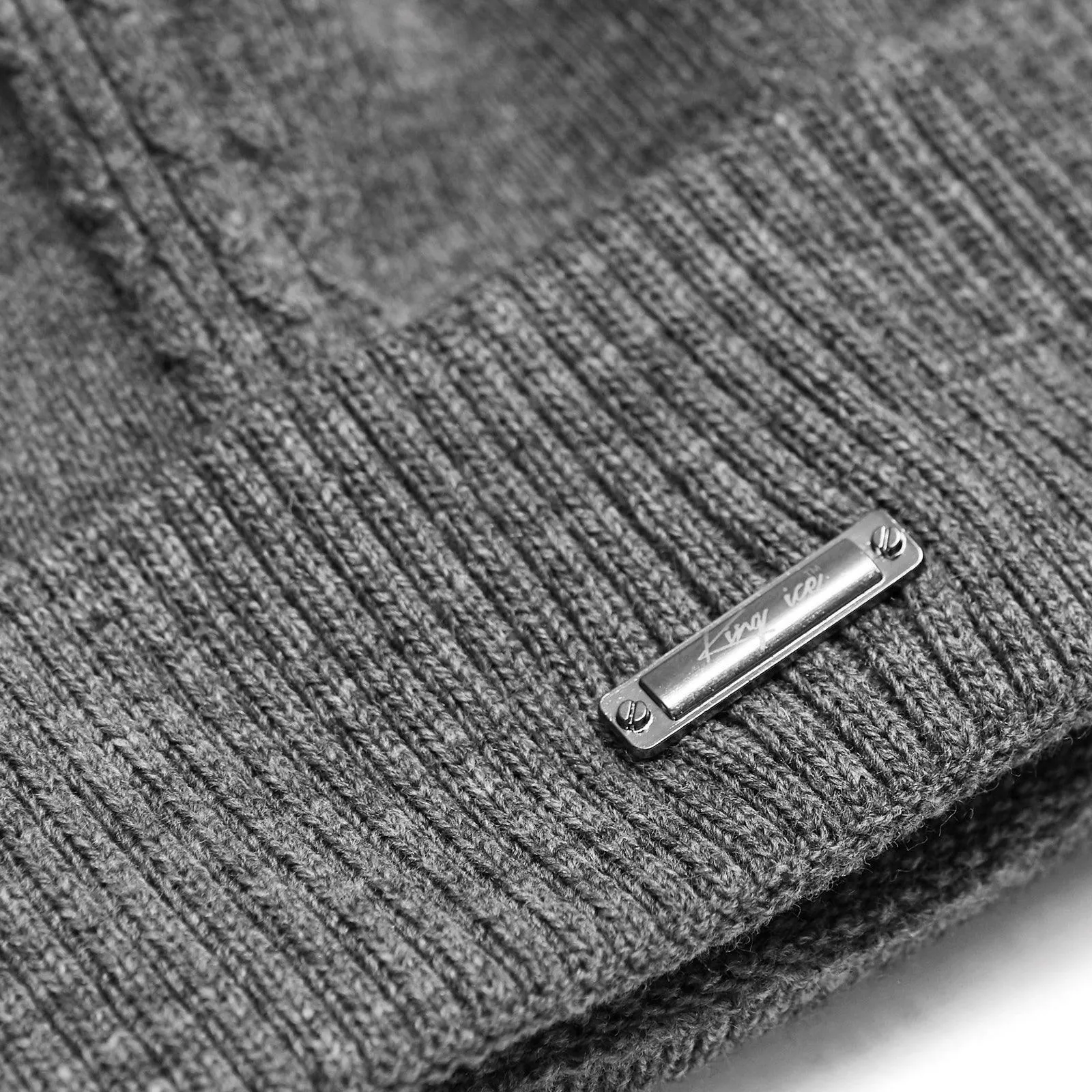 W5971 - Unisex Wooly Knitted Beanie Ski Hat Warm Winter Turn Up Chunky