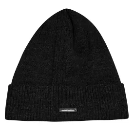 W5971 - Unisex Wooly Knitted Beanie Ski Hat Warm Winter Turn Up Chunky