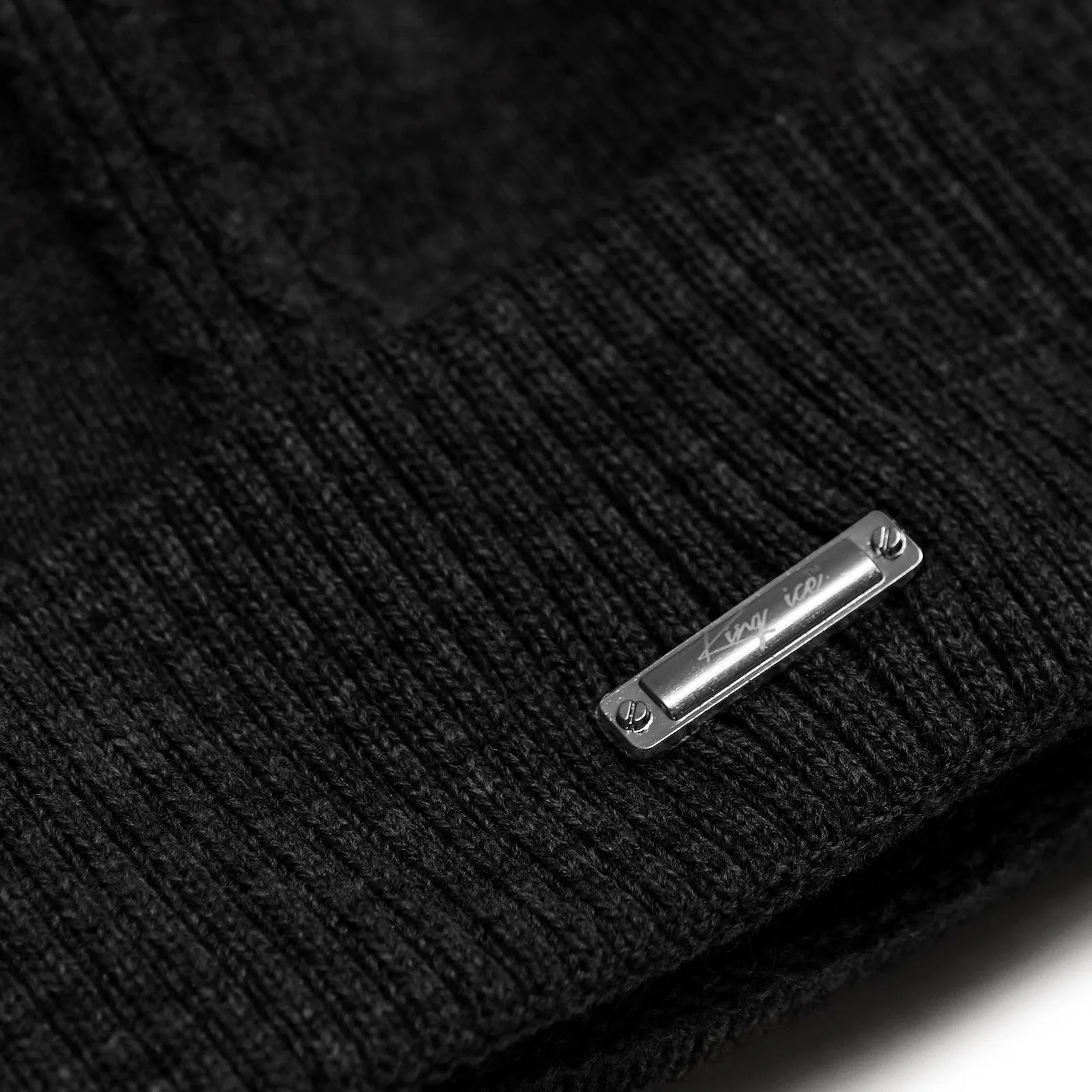 W5971 - Unisex Wooly Knitted Beanie Ski Hat Warm Winter Turn Up Chunky