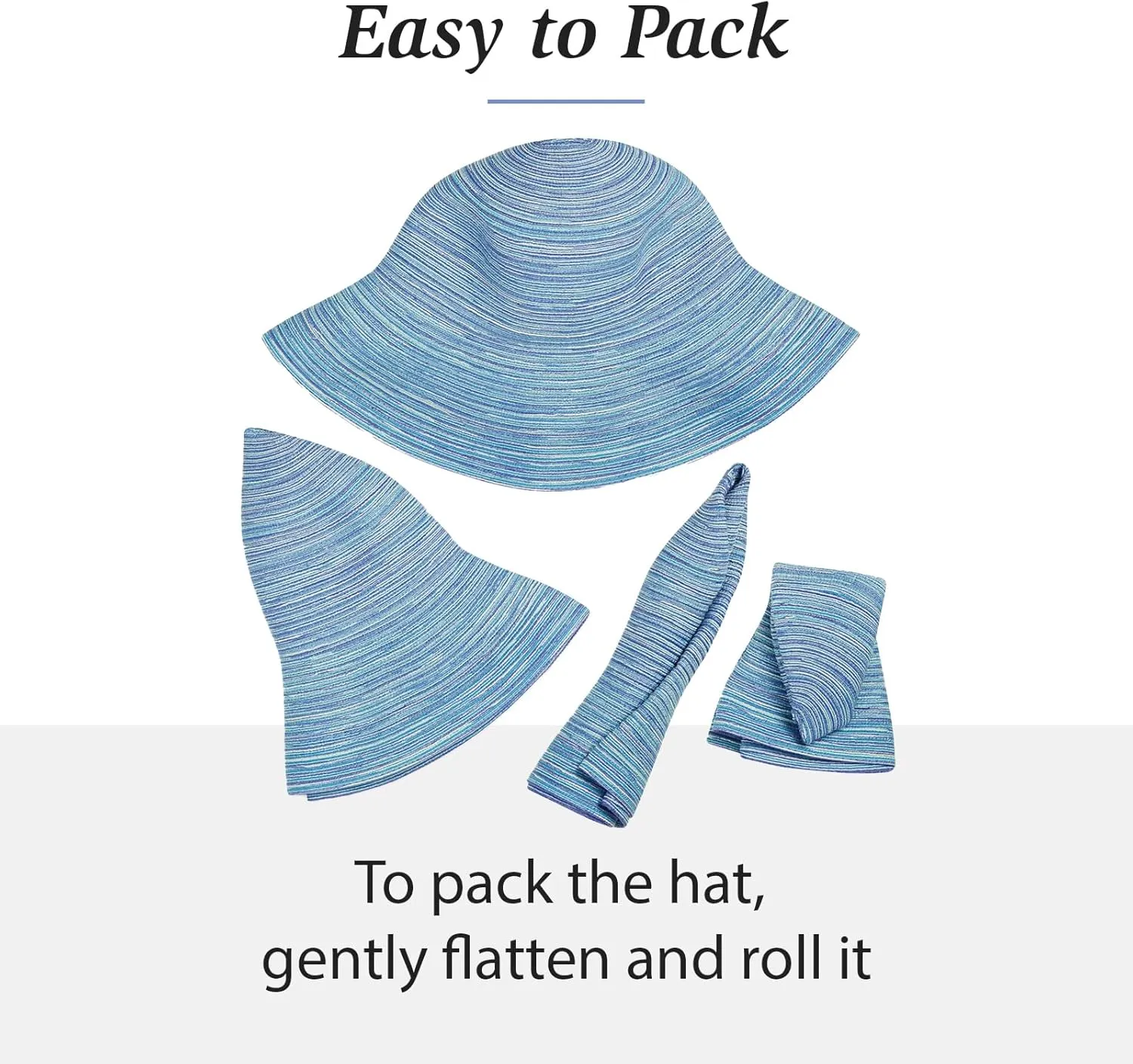 Wallaroo Hat Company Womens Sydney Sun Hat - UPF 30  Sun Protection, Packable, Adjustable, Medium - Beach, Travel, Wide Brim