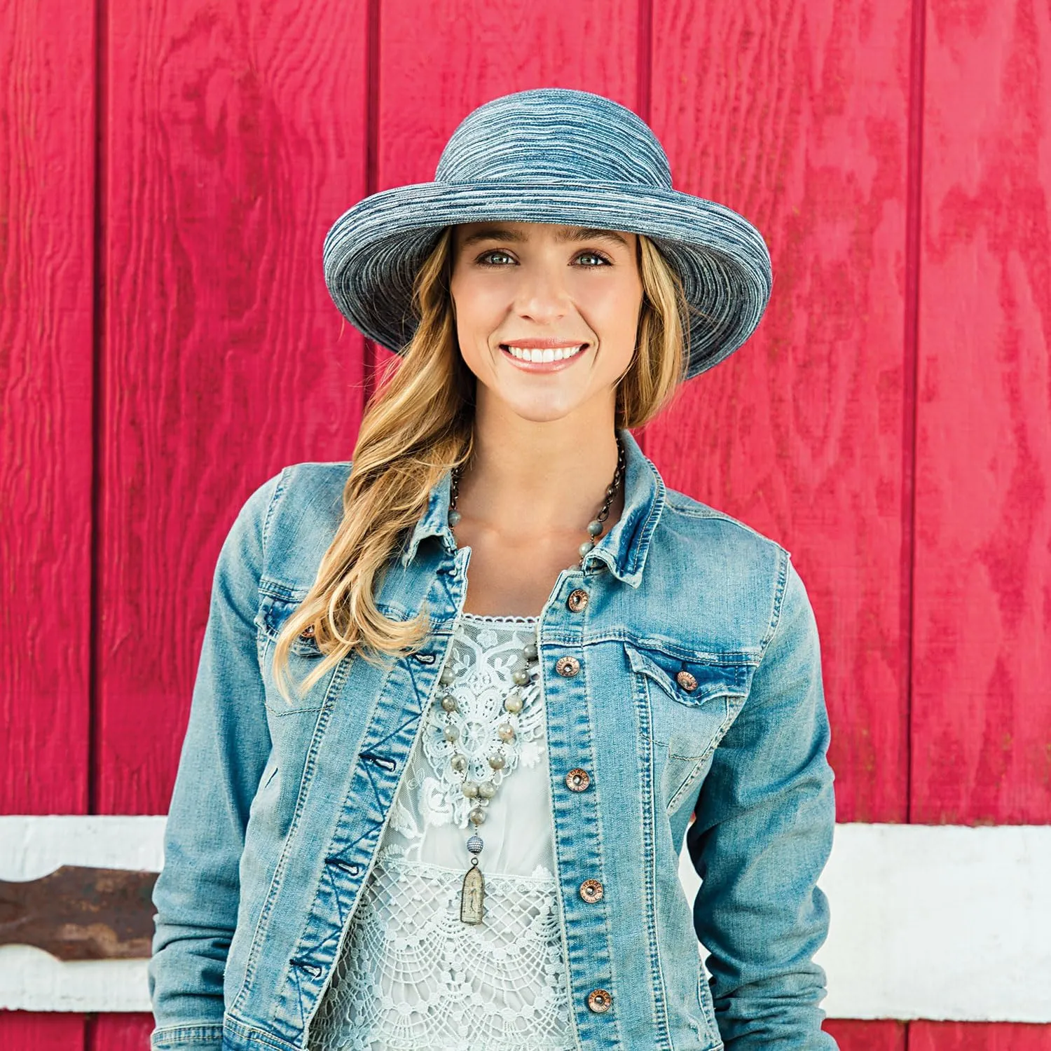Wallaroo Hat Company Womens Sydney Sun Hat - UPF 30  Sun Protection, Packable, Adjustable, Medium - Beach, Travel, Wide Brim