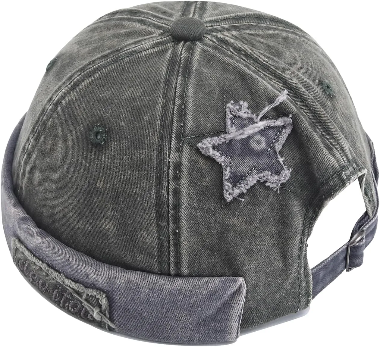 Washed Cotton Brimless Distressed Docker Cap Adjustable Street Casual Sailor Cap Skullcap Beanie Hat Landlord Hats