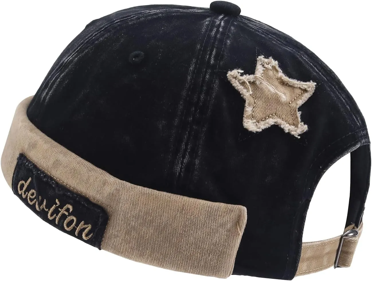 Washed Cotton Brimless Distressed Docker Cap Adjustable Street Casual Sailor Cap Skullcap Beanie Hat Landlord Hats