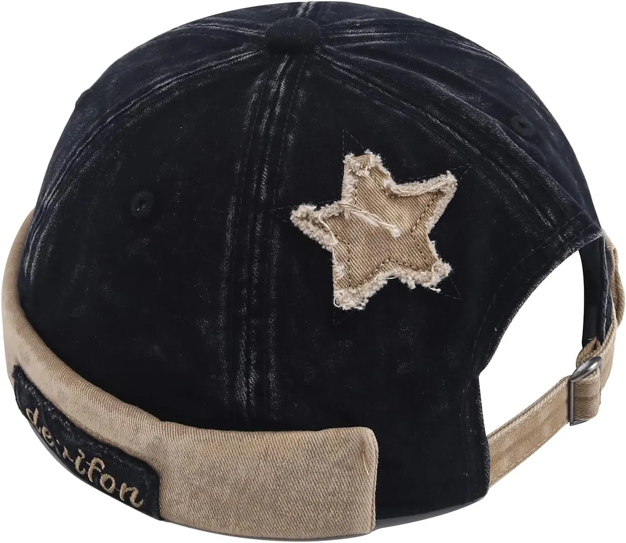 Washed Cotton Brimless Distressed Docker Cap Adjustable Street Casual Sailor Cap Skullcap Beanie Hat Landlord Hats