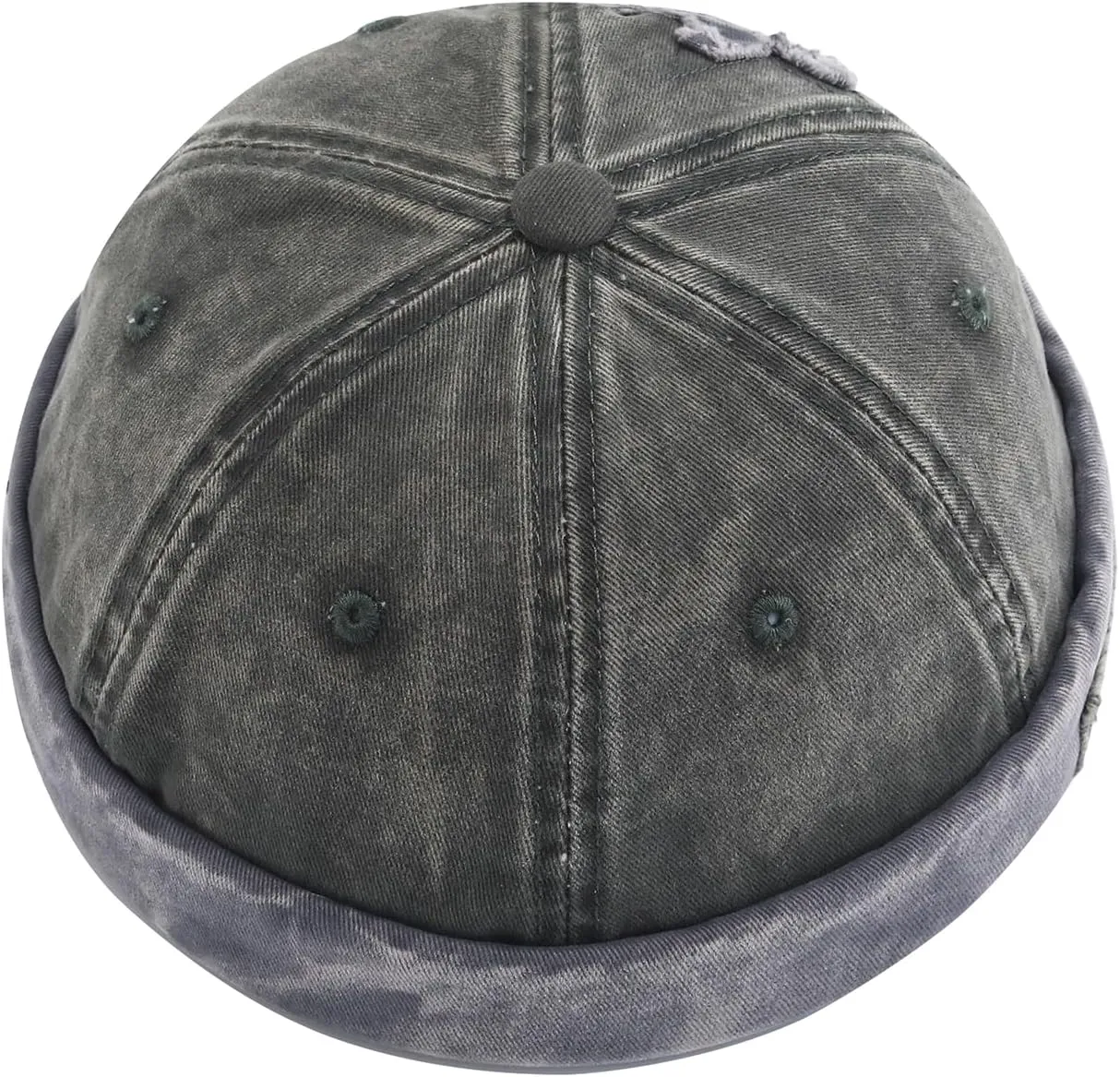 Washed Cotton Brimless Distressed Docker Cap Adjustable Street Casual Sailor Cap Skullcap Beanie Hat Landlord Hats