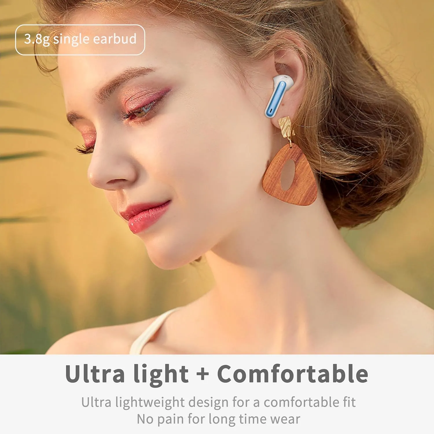 Wireless Earbuds, 2025 Bluetooth 5.4 Headphones in Ear with 4 ENC Noise Cancelling Mic, New Wireless Earphones HiFi Stereo Deep Bass 40H Playtime, LED, in-Ear Bluetooth Ear Buds IP7, Lake Blue