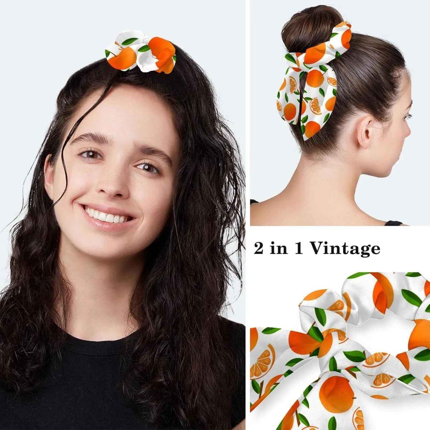 Women's Working Caps Bouffant Surgical Cap with Bow Scrunchies Pink Strawberry Pattern Ponytail Holder Tie Back Scrub Hat